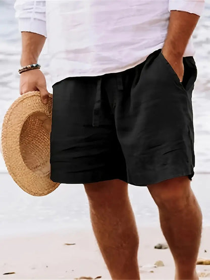 Short décontracté en lin pour hommes