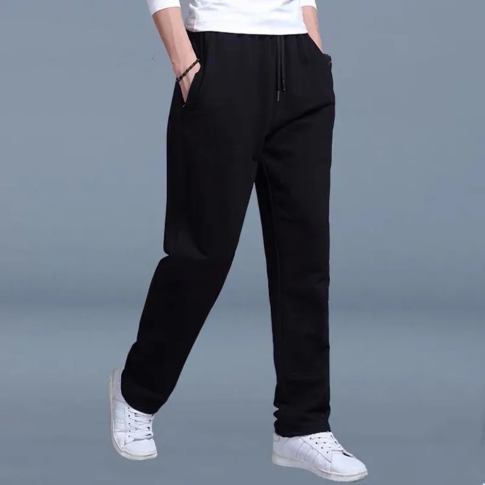 Pantalon de jogging homme avec taille élastique et jambe droite
