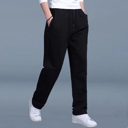 Pantalon de jogging homme avec taille élastique et jambe droite