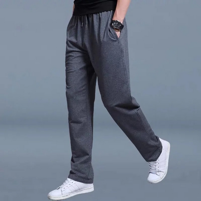 Pantalon de jogging homme avec taille élastique et jambe droite