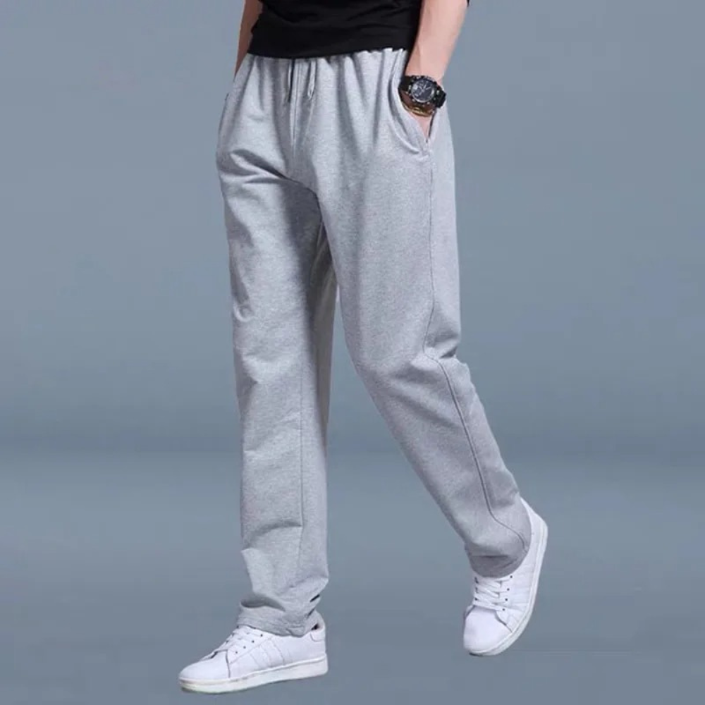 Pantalon de jogging homme avec taille élastique et jambe droite