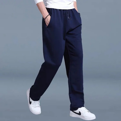 Pantalon de jogging homme avec taille élastique et jambe droite