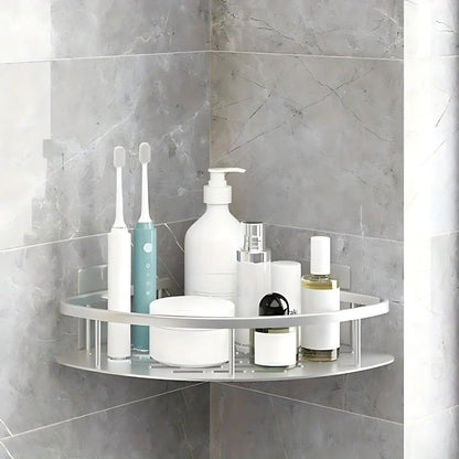 1- and 2-tier stainless steel bathroom organizer