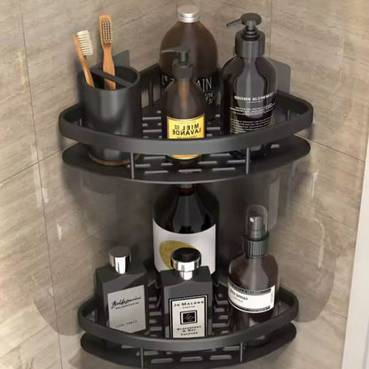 1- and 2-tier stainless steel bathroom organizer