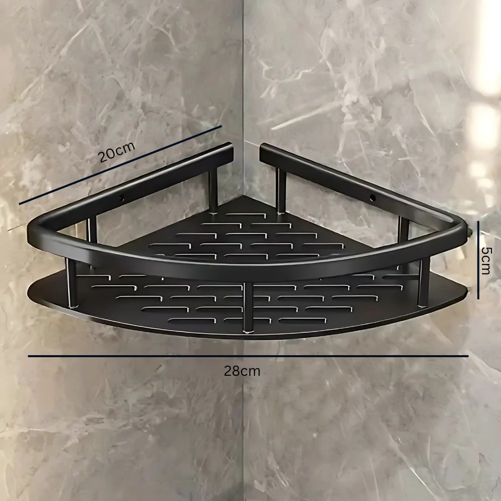 1- and 2-tier stainless steel bathroom organizer