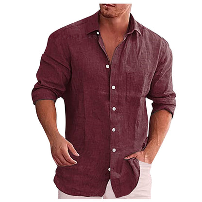 Lars | Chemise décontractée en lin pour hommes avec col classique