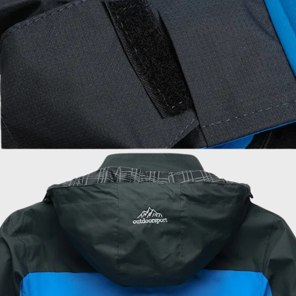 Men's Softshell Outdoor Jacket with Hood, Windproof Membrane, and Water-Repellent Finish