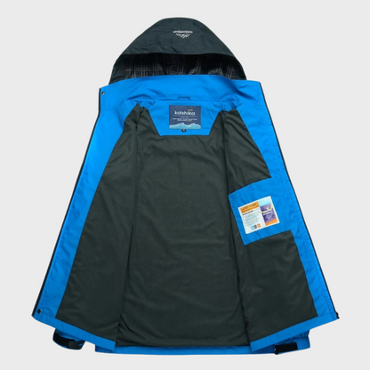 Men's Softshell Outdoor Jacket with Hood, Windproof Membrane, and Water-Repellent Finish