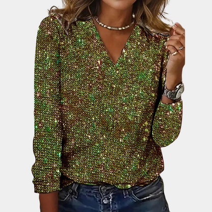 Priscilla - Top à paillettes pour femme