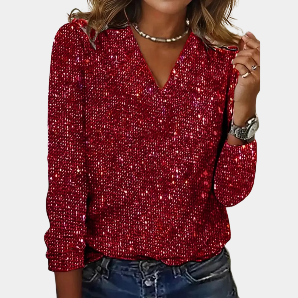 Priscilla - Top à paillettes pour femme