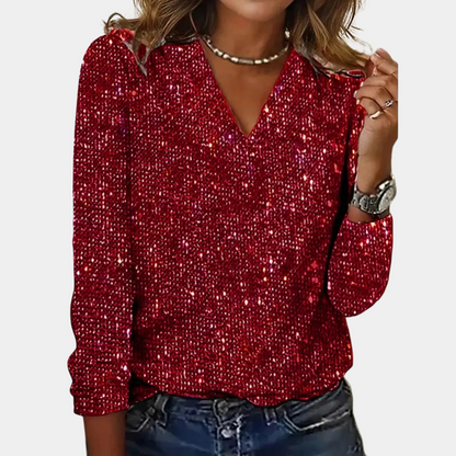 Priscilla - Top à paillettes pour femme