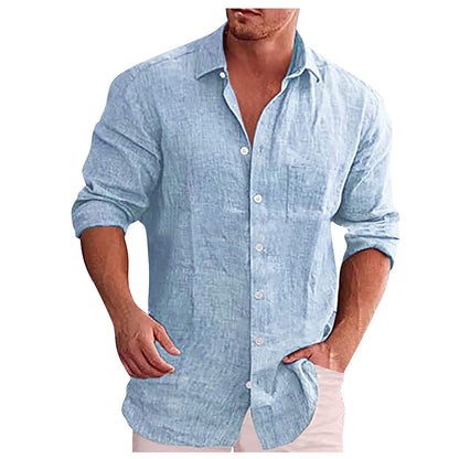 Lars | Chemise décontractée en lin pour hommes avec col classique