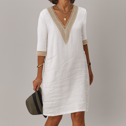 Robe d'été en lin élégante pour femmes