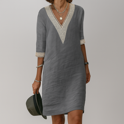 Robe d'été en lin élégante pour femmes