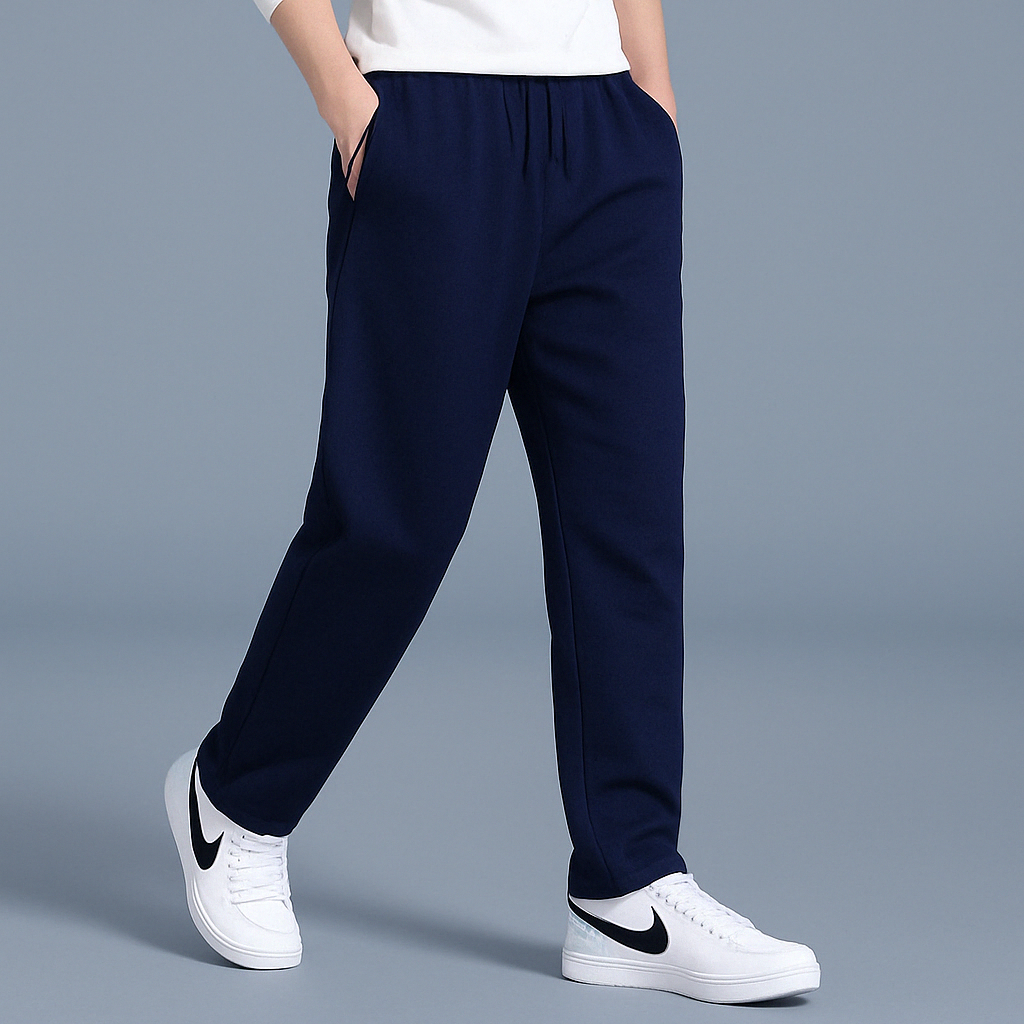 Pantalon de jogging homme avec taille élastique et jambe droite