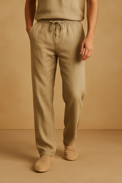 Pantalon en coton pour hommes, coupe ample, respirant et confortable