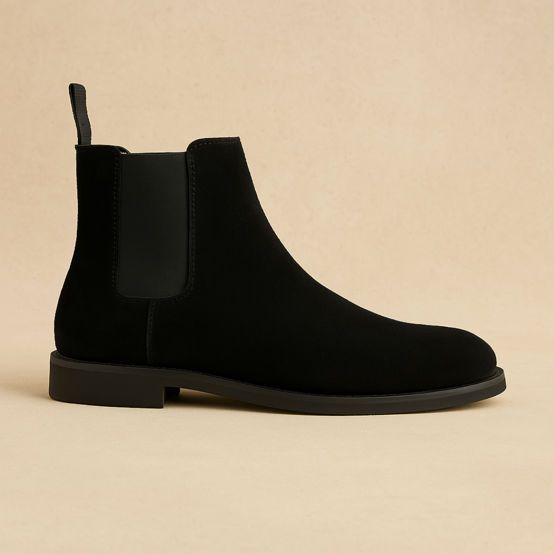 Men's Suede Chelsea Boots – Black & Timeless