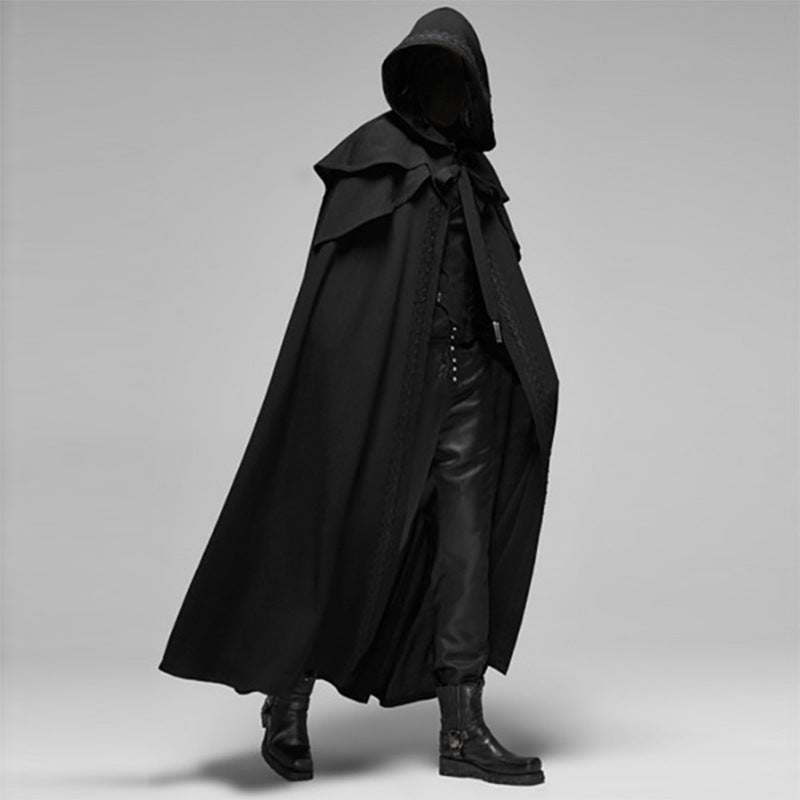 Cape gothique à capuche pour hommes - style mystique