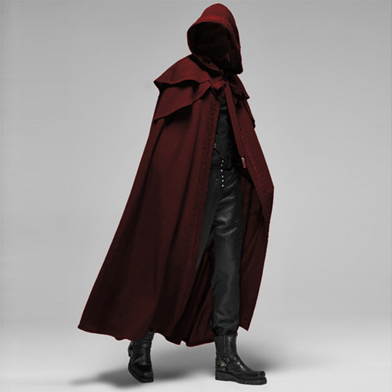 Cape gothique à capuche pour hommes - style mystique