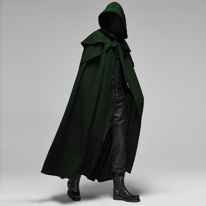 Cape gothique à capuche pour hommes - style mystique