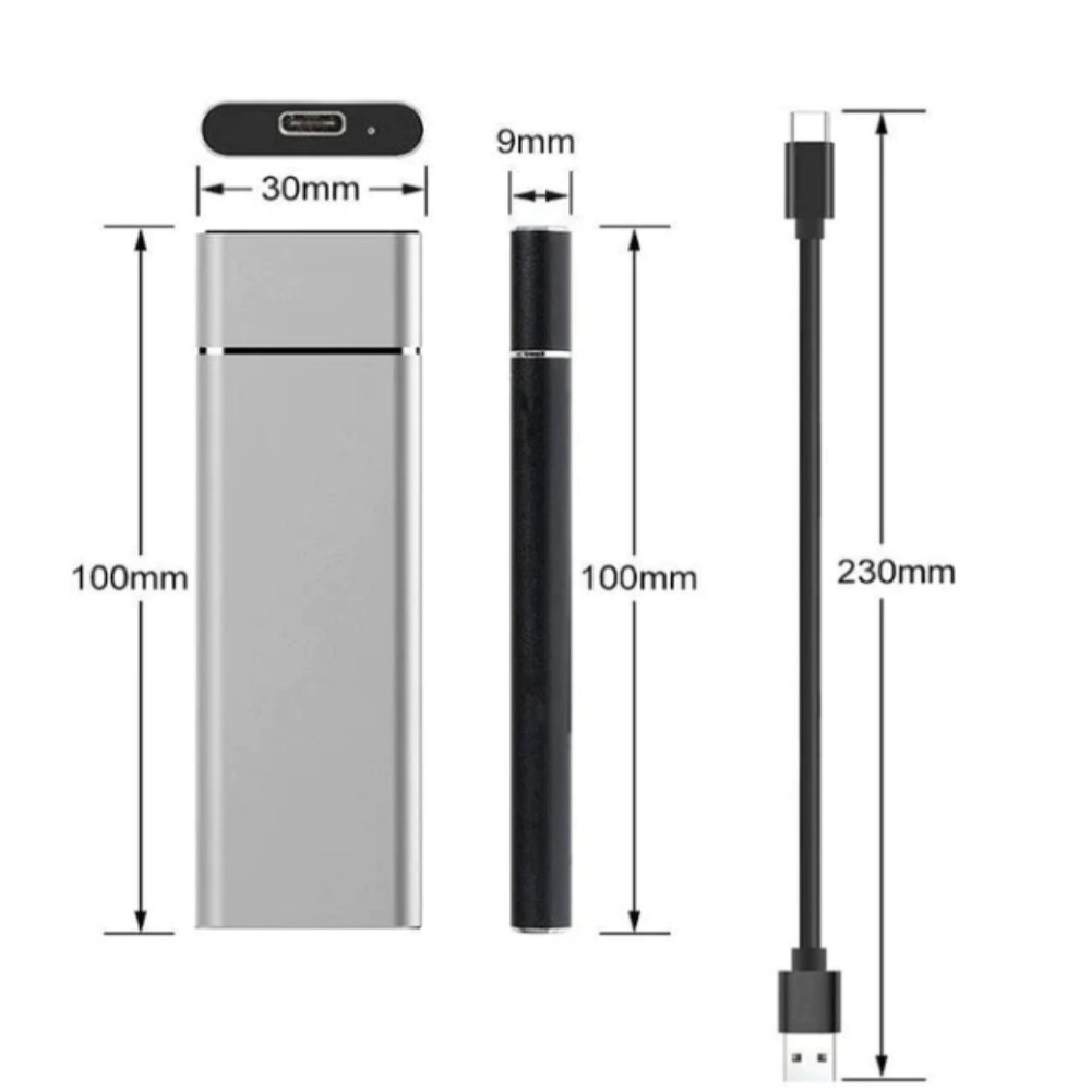Portable external 8TB high-capacity hard drive