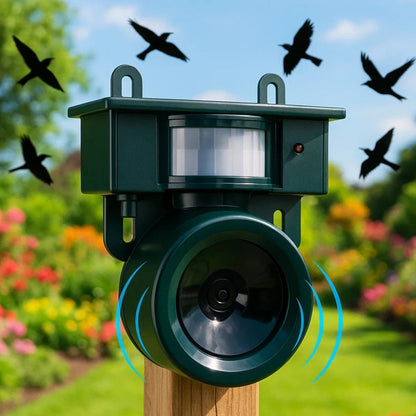 Dispositif intelligent de dissuasion solaire contre les oiseaux avec détecteur de mouvement