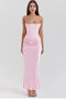 Robe de gala satinée luxe sans bretelles