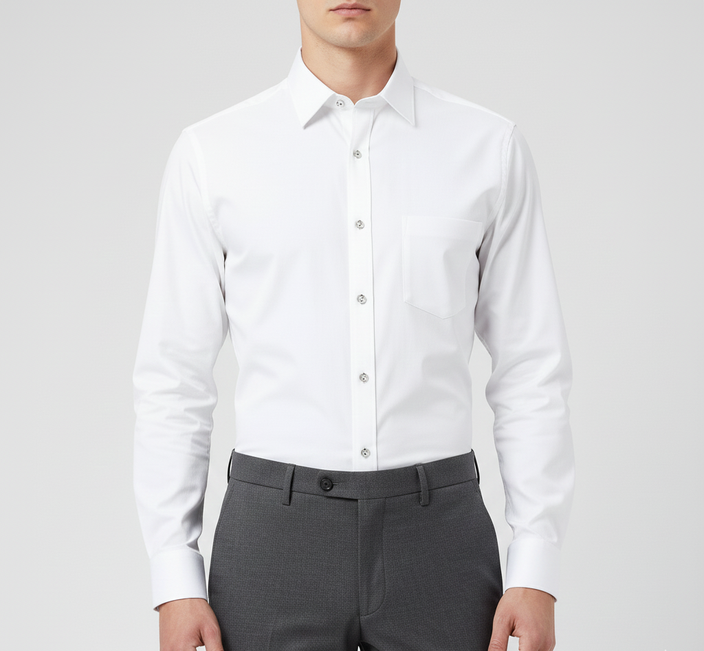 Men's cotton shirt with slim fit