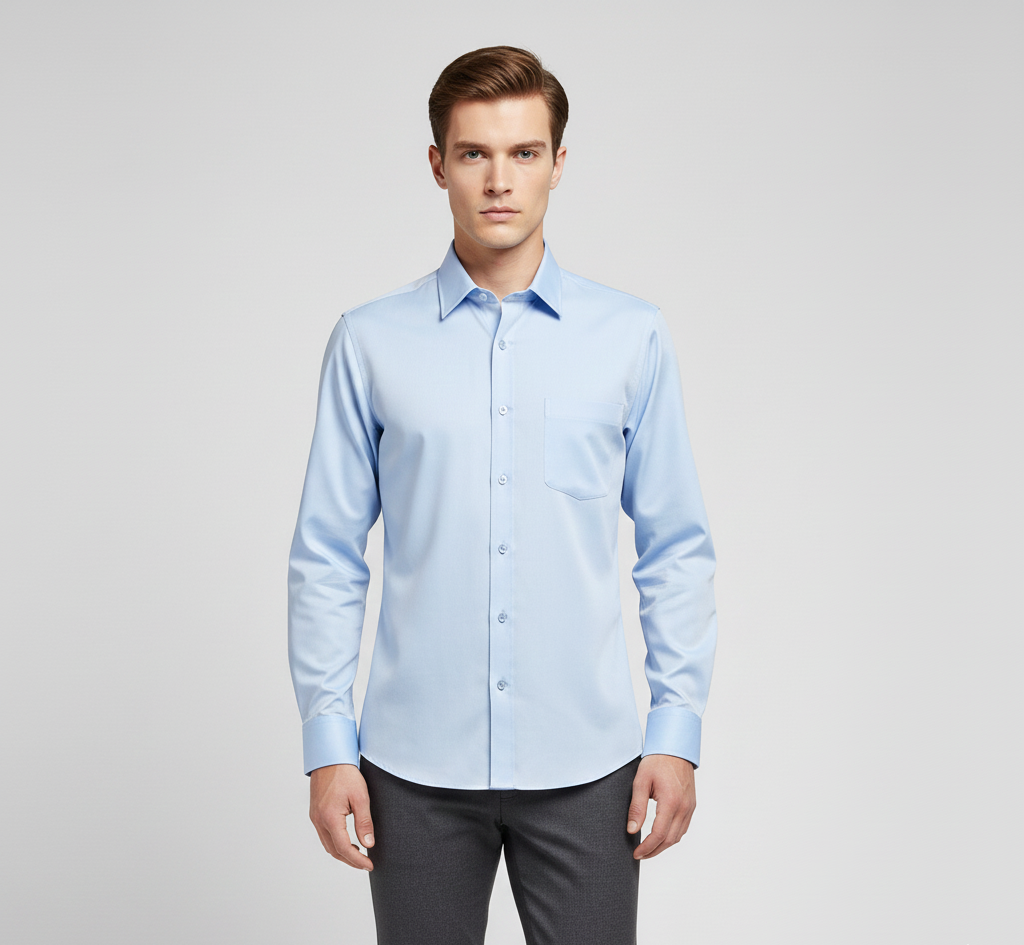 Men's cotton shirt with slim fit