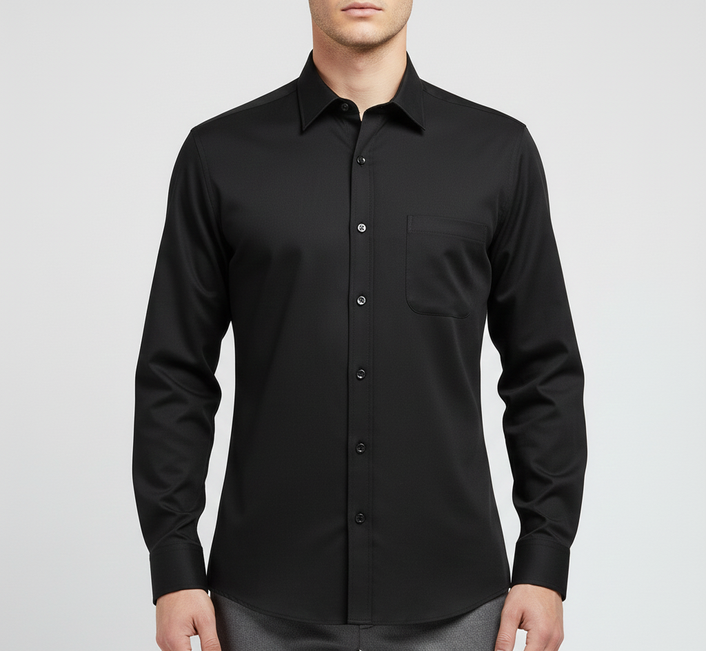 Men's cotton shirt with slim fit