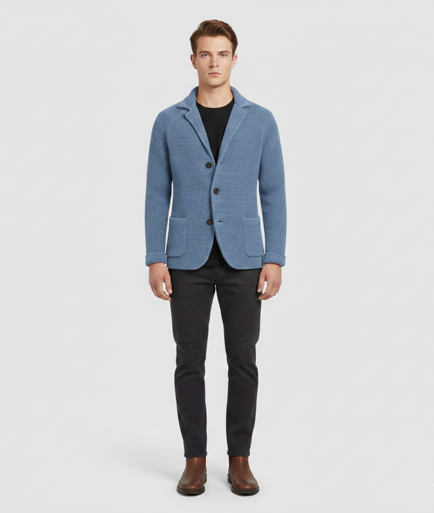 Men's Wool Cardigan, Casual and Elegant