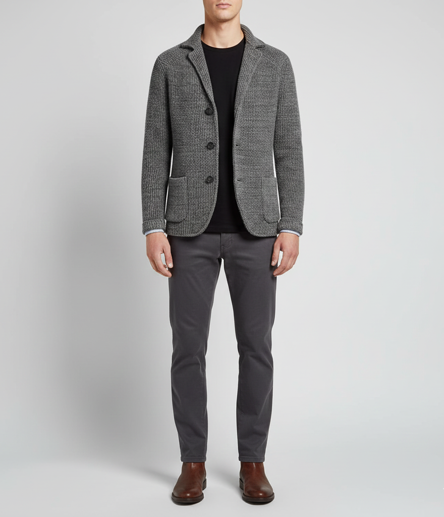 Men's Wool Cardigan, Casual and Elegant