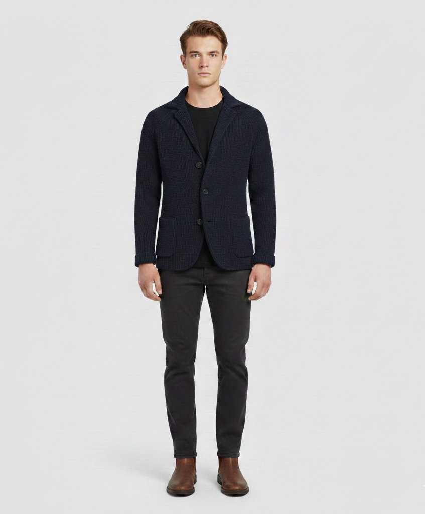 Men's Wool Cardigan, Casual and Elegant