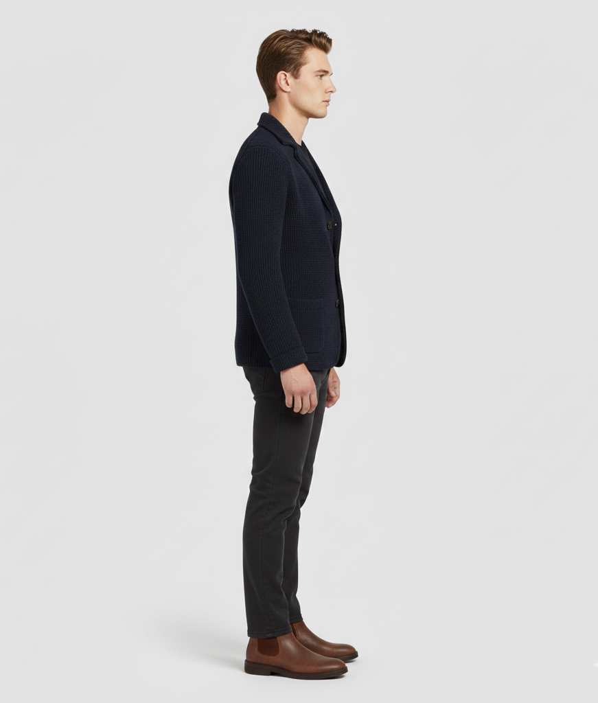 Men's Wool Cardigan, Casual and Elegant
