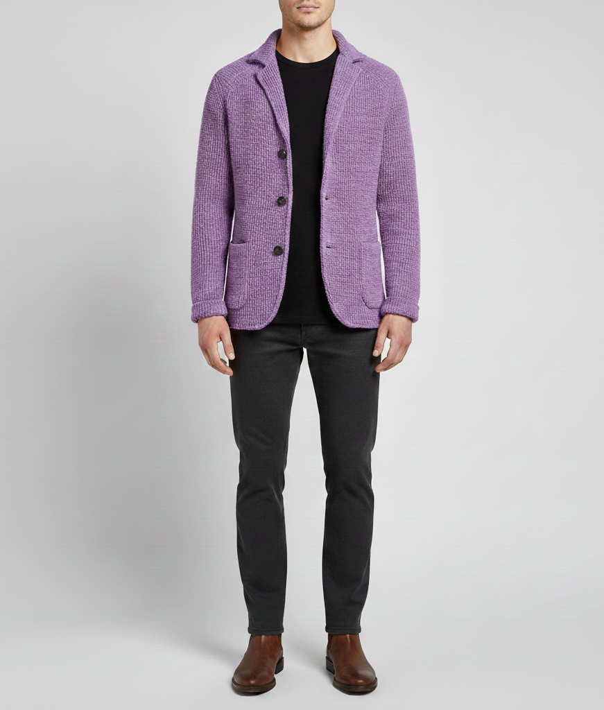 Men's Wool Cardigan, Casual and Elegant