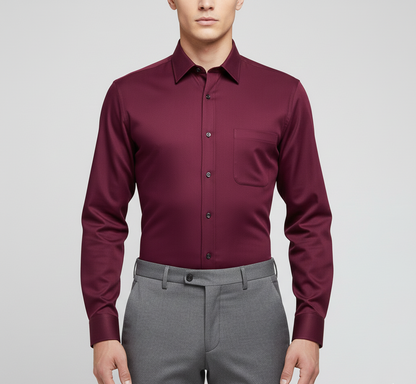 Men's cotton shirt with slim fit