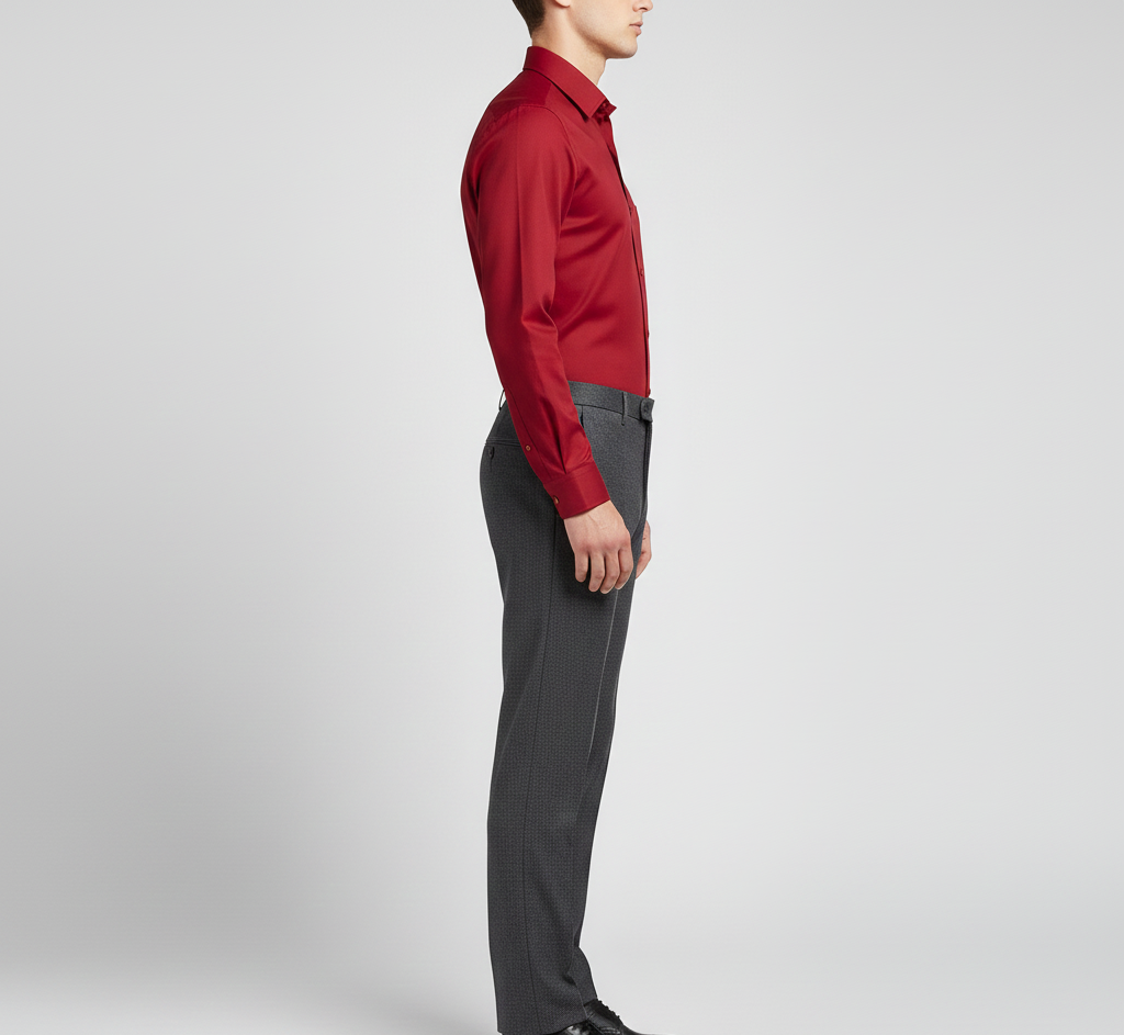 Men's cotton shirt with slim fit