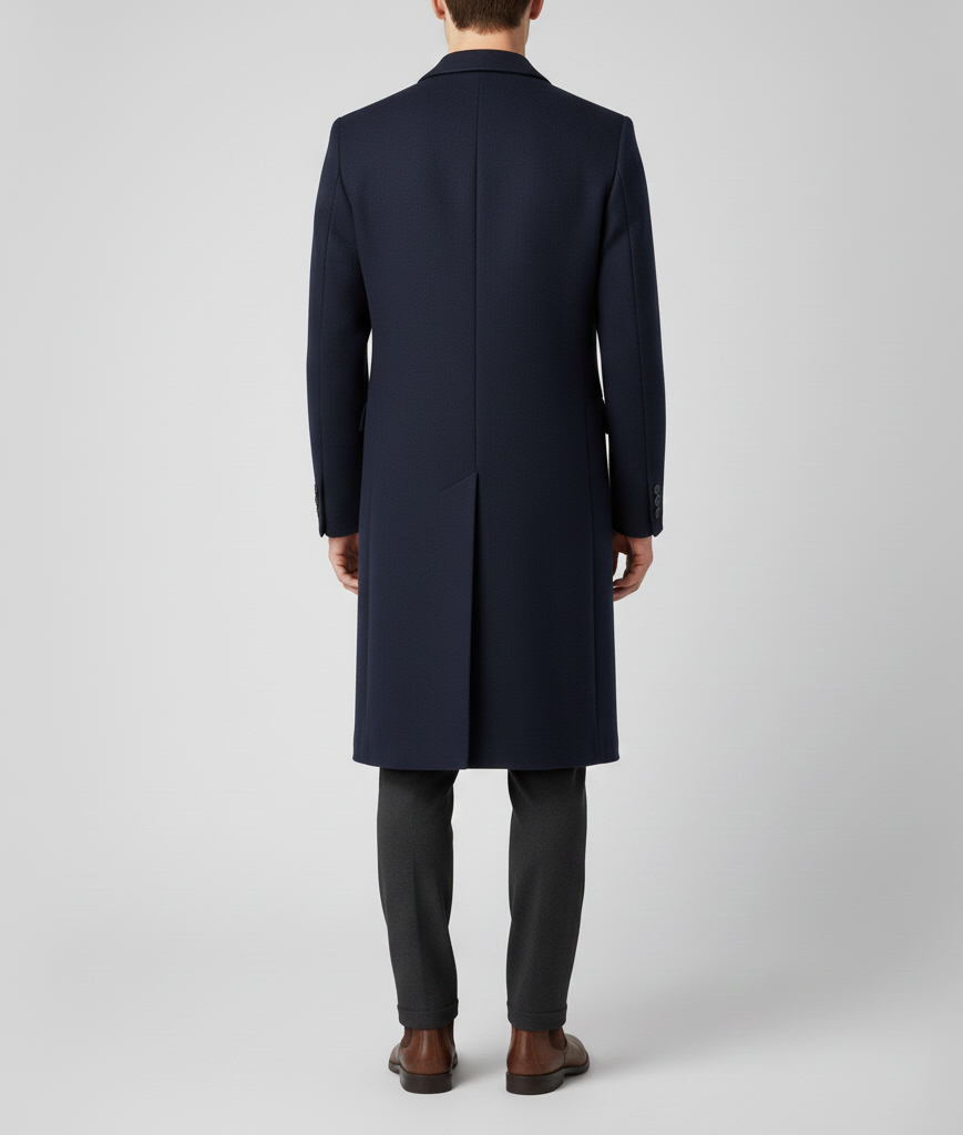 Elegant Slim-Fit Wool Coat for Men