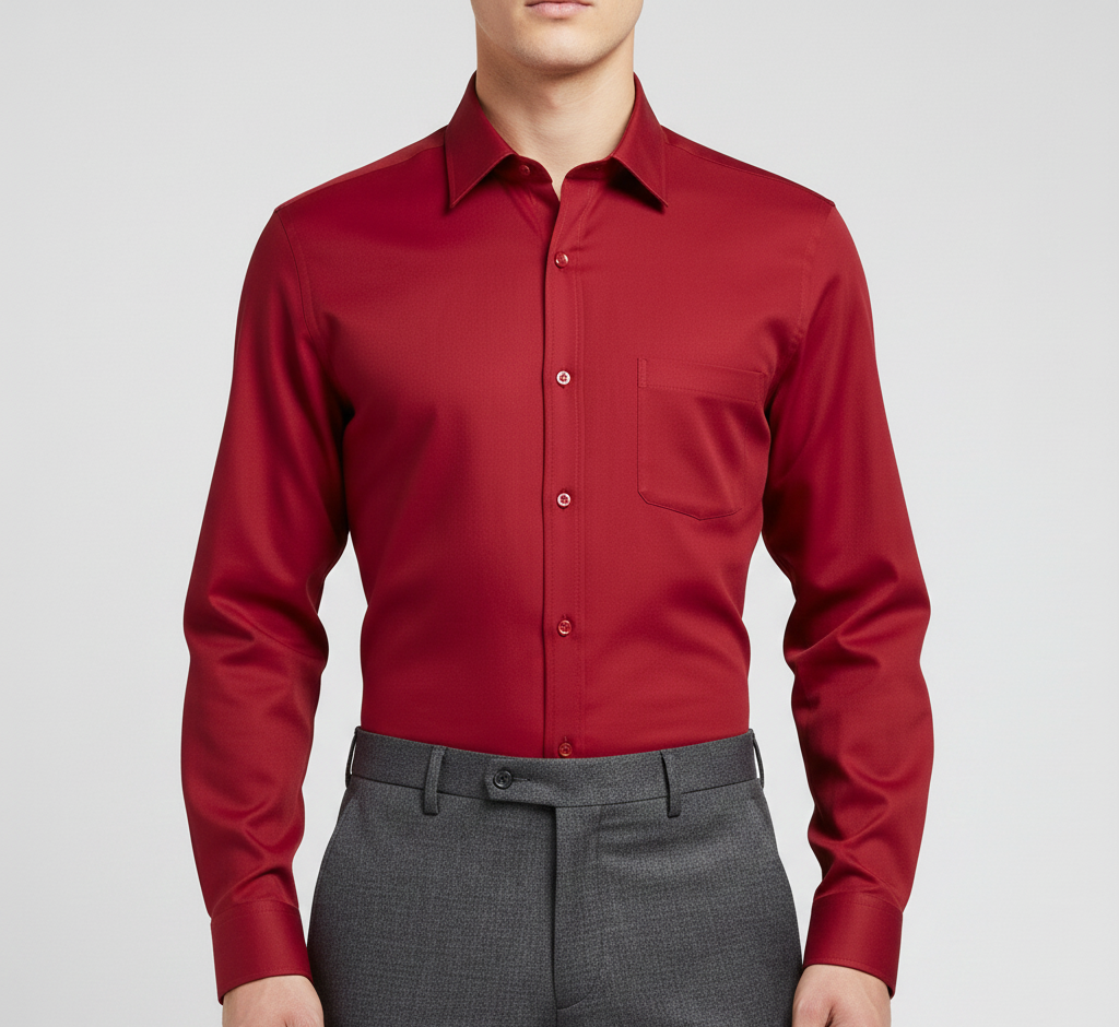 Men's cotton shirt with slim fit