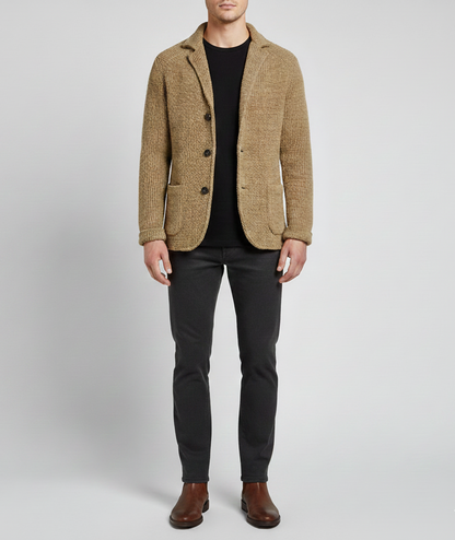 Men's Wool Cardigan, Casual and Elegant