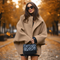 Women's wool coat with buttons