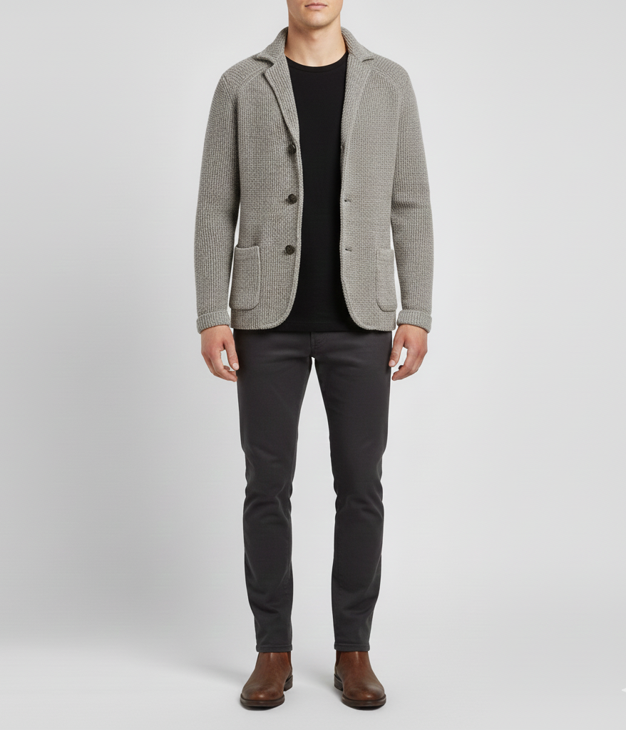 Men's Wool Cardigan, Casual and Elegant