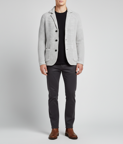 Men's Wool Cardigan, Casual and Elegant