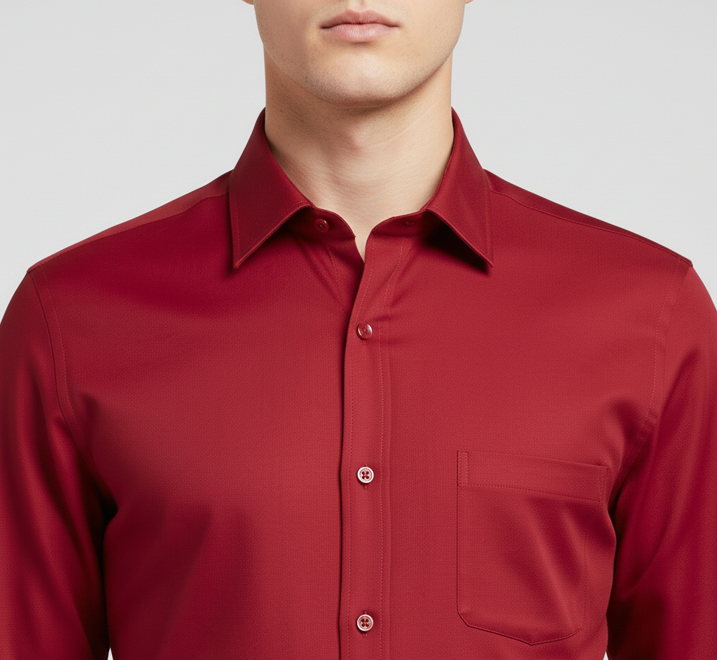Men's cotton shirt with slim fit