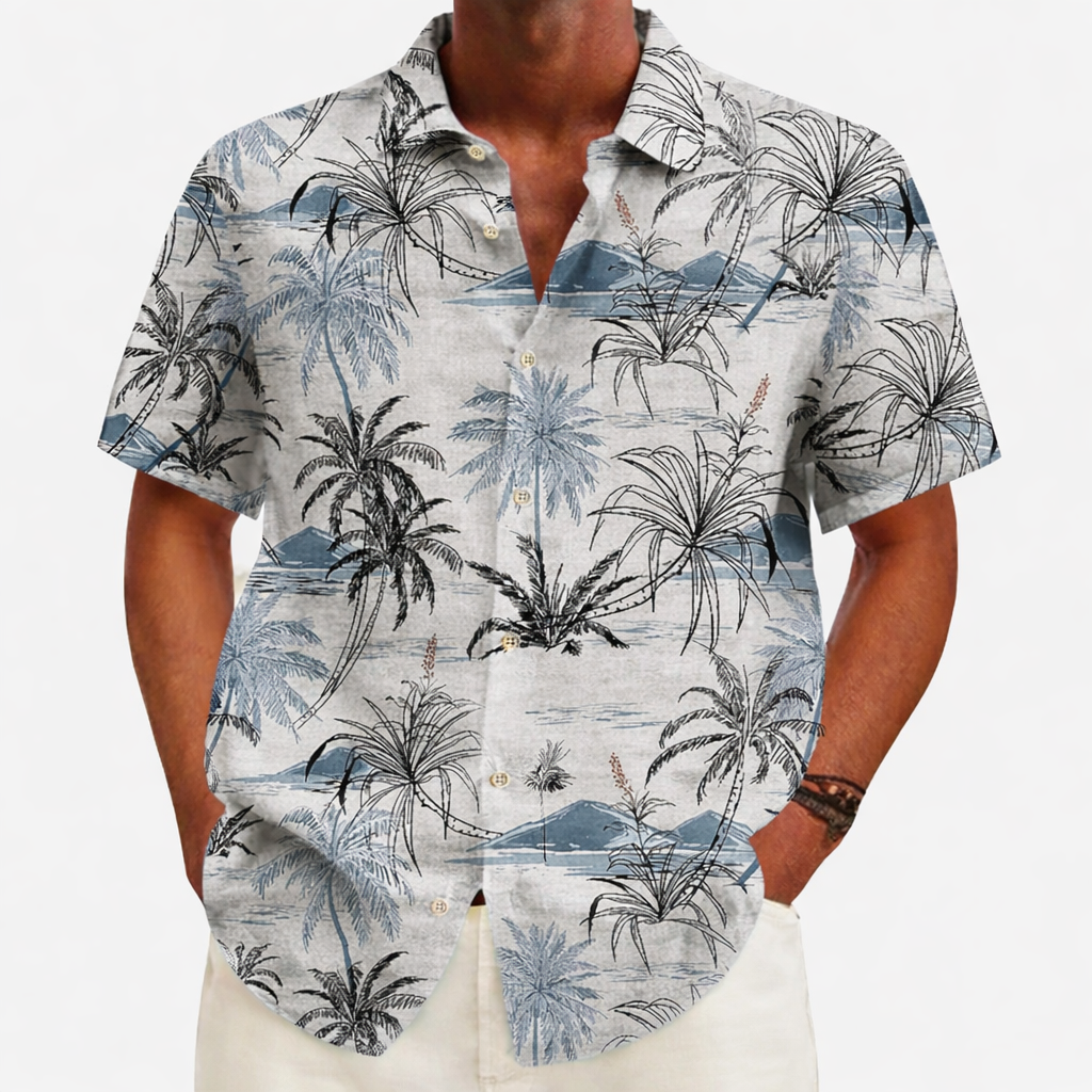 Chemise de plage en lin hawaïen pour hommes - Laren