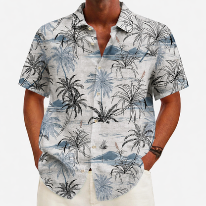 Chemise de plage en lin hawaïen pour hommes - Laren