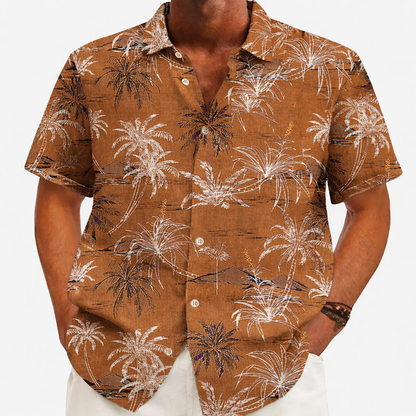 Chemise de plage en lin hawaïen pour hommes - Laren