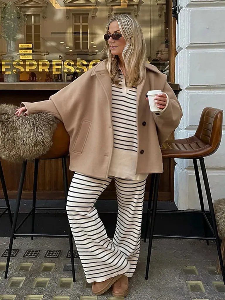 Manteau oversize pour femme avec confort luxueux