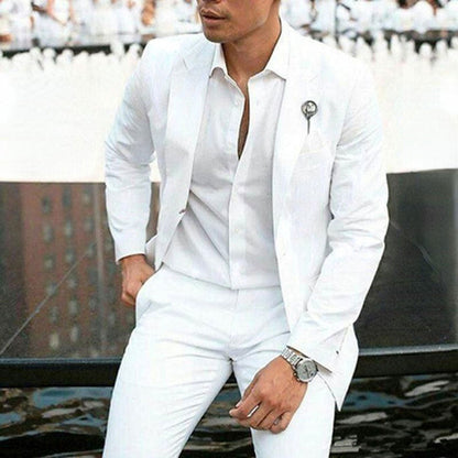 Costume slim en mélange de laine pour homme