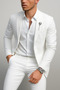 Costume slim en mélange de laine pour homme